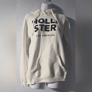 Hollister White Pullover Hoodie - Medium